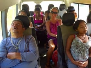 me on a colectivo with other riders napping - how Mexico changed me for the betterhow Mexico changed me for the better