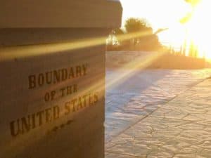 sign in tijuana that says, 'boundary of the united states' - this is just across the official border on the mexican side - how Mexico changed me for the better
