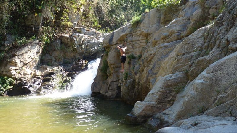 Tedly jumps at Yelapa waterfall