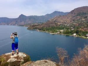 Tedly Lake Atitlan view after hike to Tzununa waterfall at Lake Atitlan