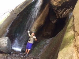 Tedly at Tzununa waterfall at Lake Atitlan