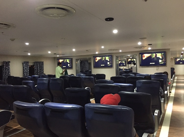 overnight seats on baja star ferry for people who don't get cabins
