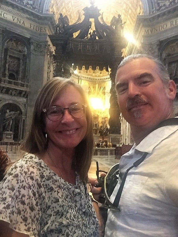 couple inside st. peter's basilica in vatican city