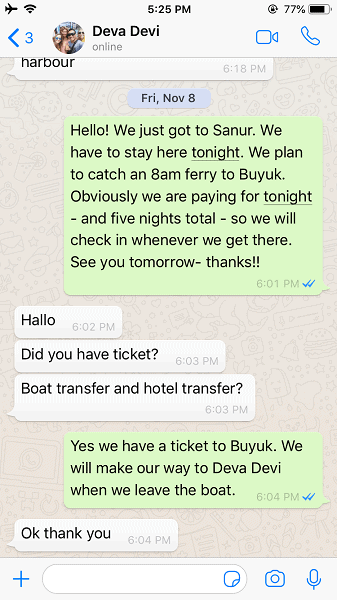 Travel alert: Hotel Booking problem 4 A screen shot of the hotel booking issue described in the story - where the 'hotel' says ok, thanks