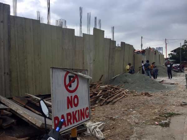 A construction site on Panglao Island in the Philippines.