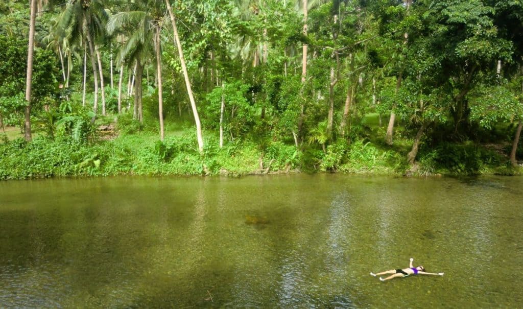 Ellen floats on Nabaoy River in Malay, Aklan, Philippines.