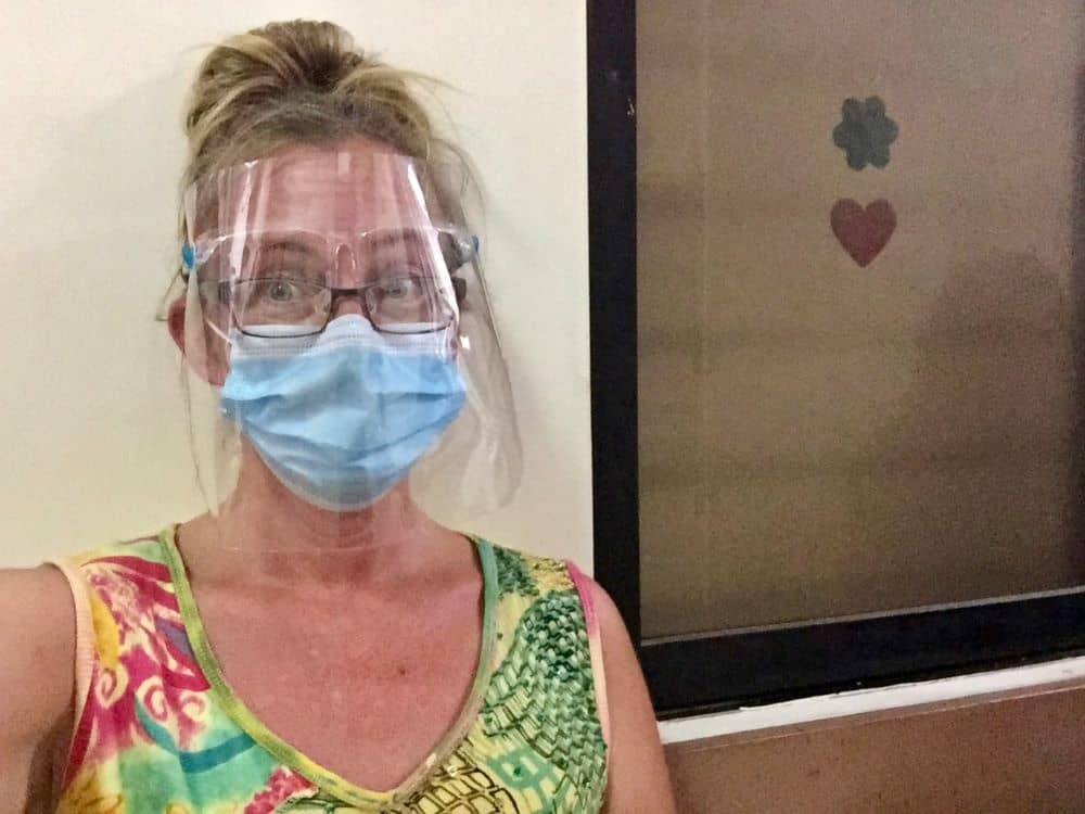 Ellen takes a selfie while waiting for an ultrasound exam at MMG Clinic in Kalibo.