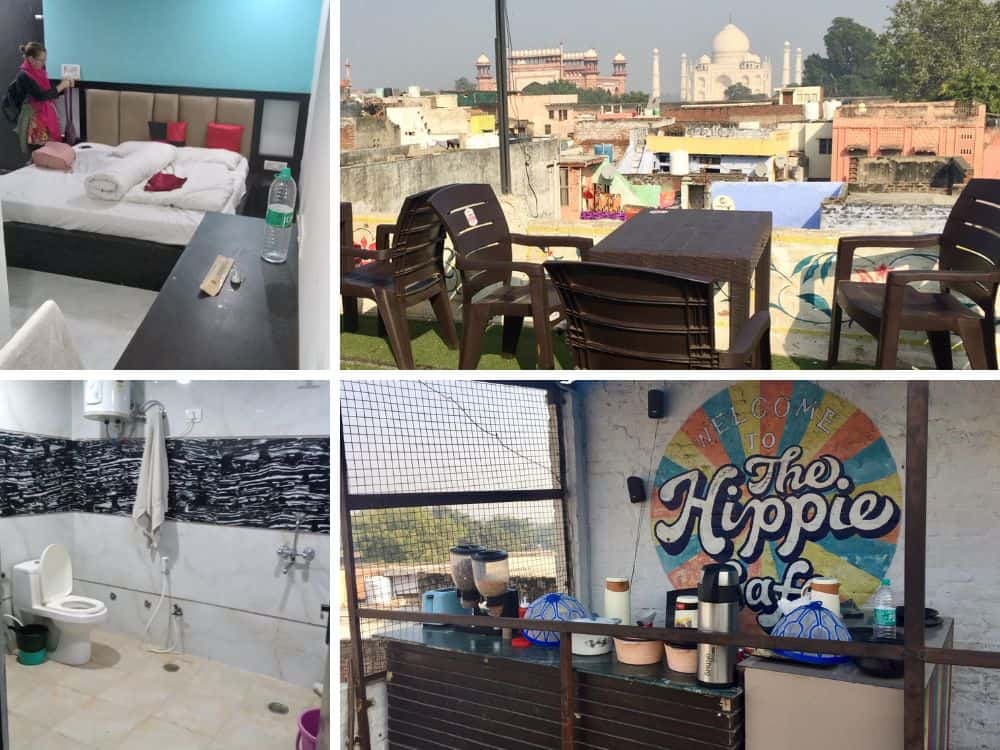Various shots of Joey's Hostel in Agra, India.