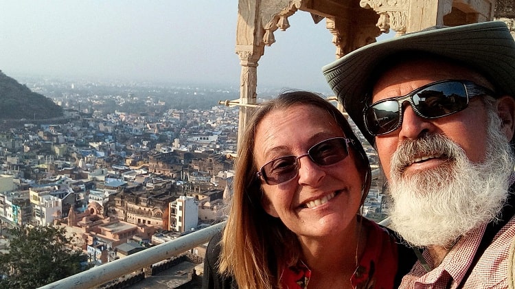 Ellen and Theo in Bundi, India.