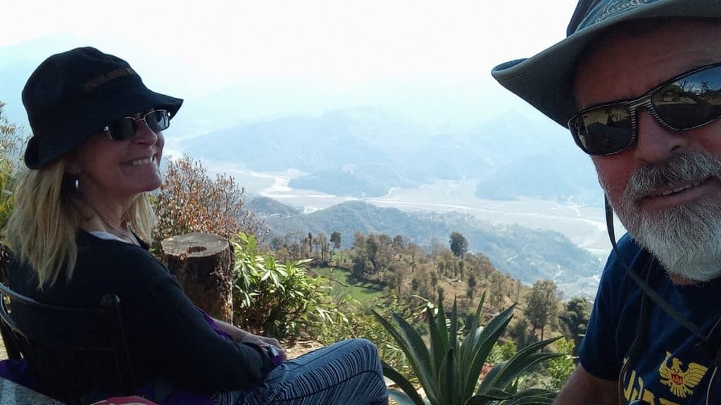 ellen and theo near pokhara, nepal