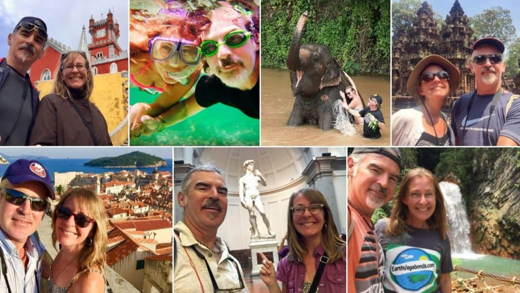 earth vagabonds at various places around the world