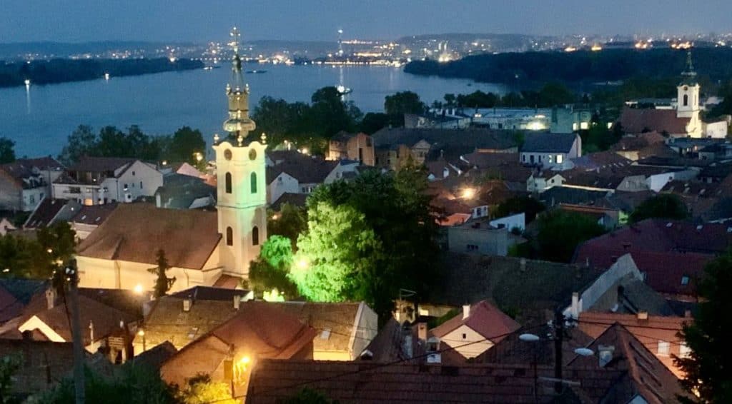 view of belgrade, serbia, from the zemun fort overlook
